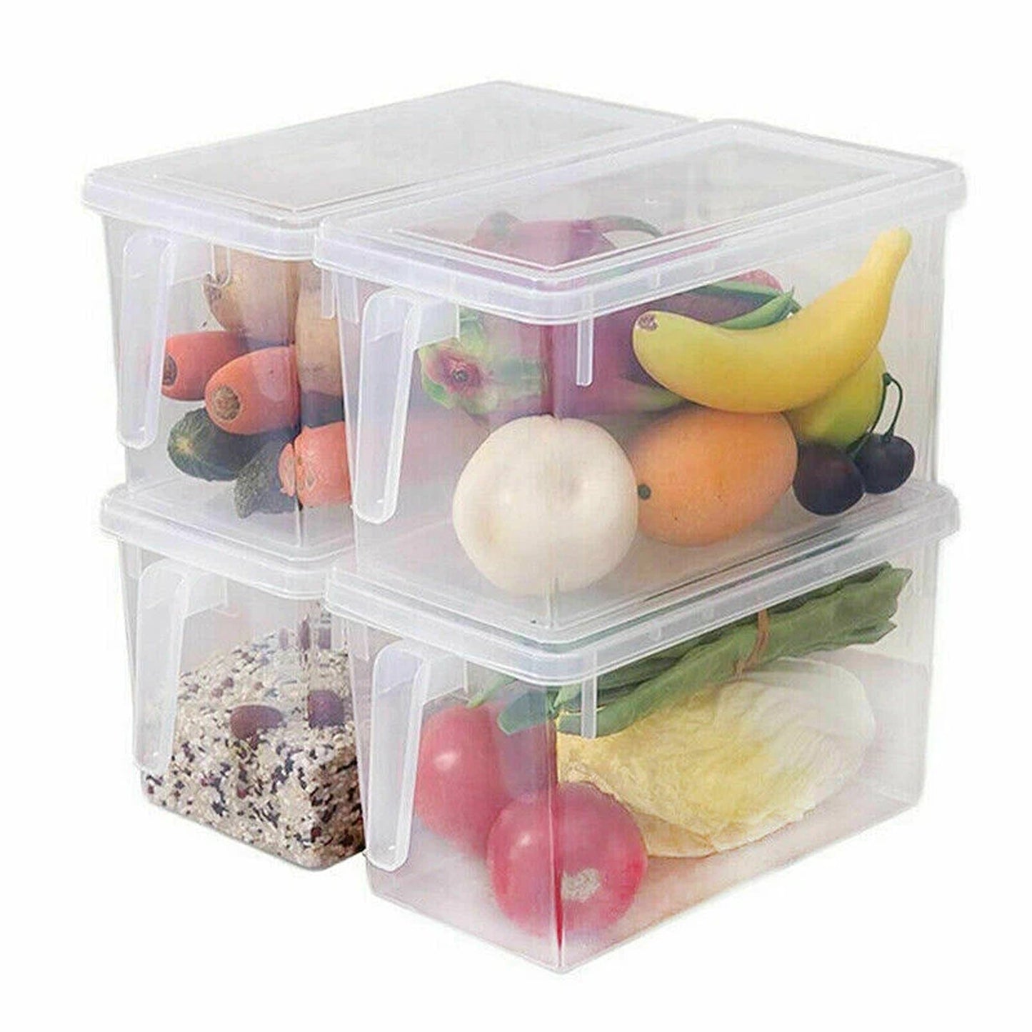 Refrigerator Storage Box Food Container Kitchen Fridge 4x