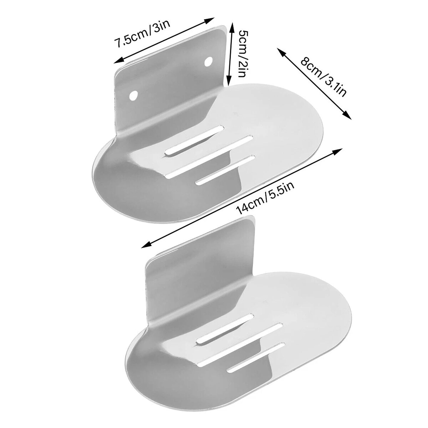 Stainless Steel Wall Mounted Soap Dish for Bathroom