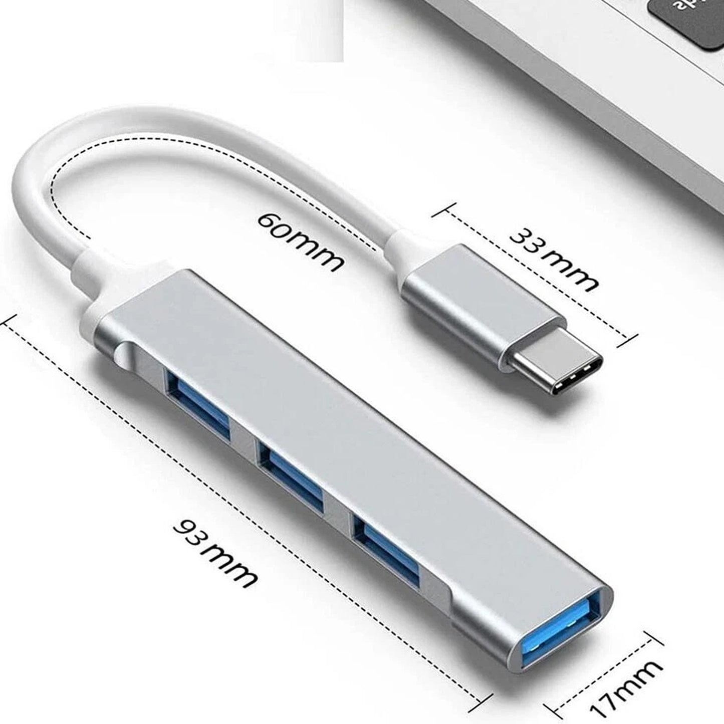 4 in 1 Multi Port Adapter with USB and Type C for MacBook and iPad