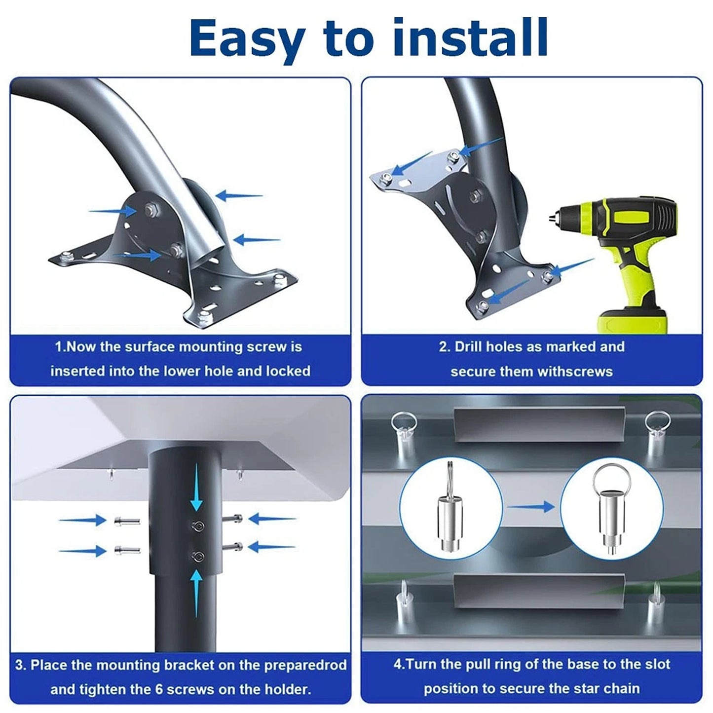 Adjustable Starlink Gen 3 Wall Mount Pole Adapter Kit