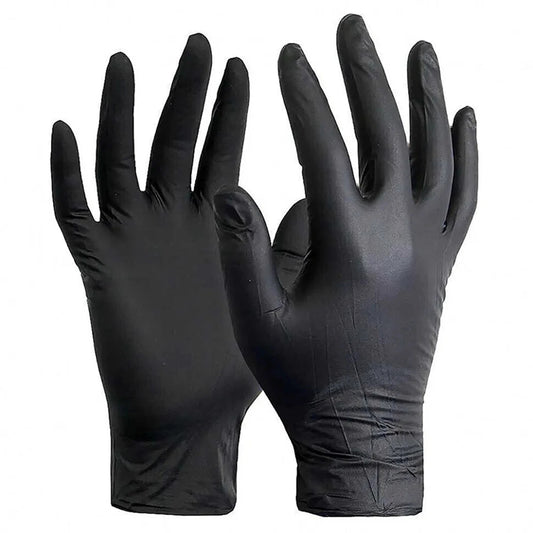 Industrial Mechanic Disposable Nitrile Gloves Rubber Blend Powder Free 100pcs