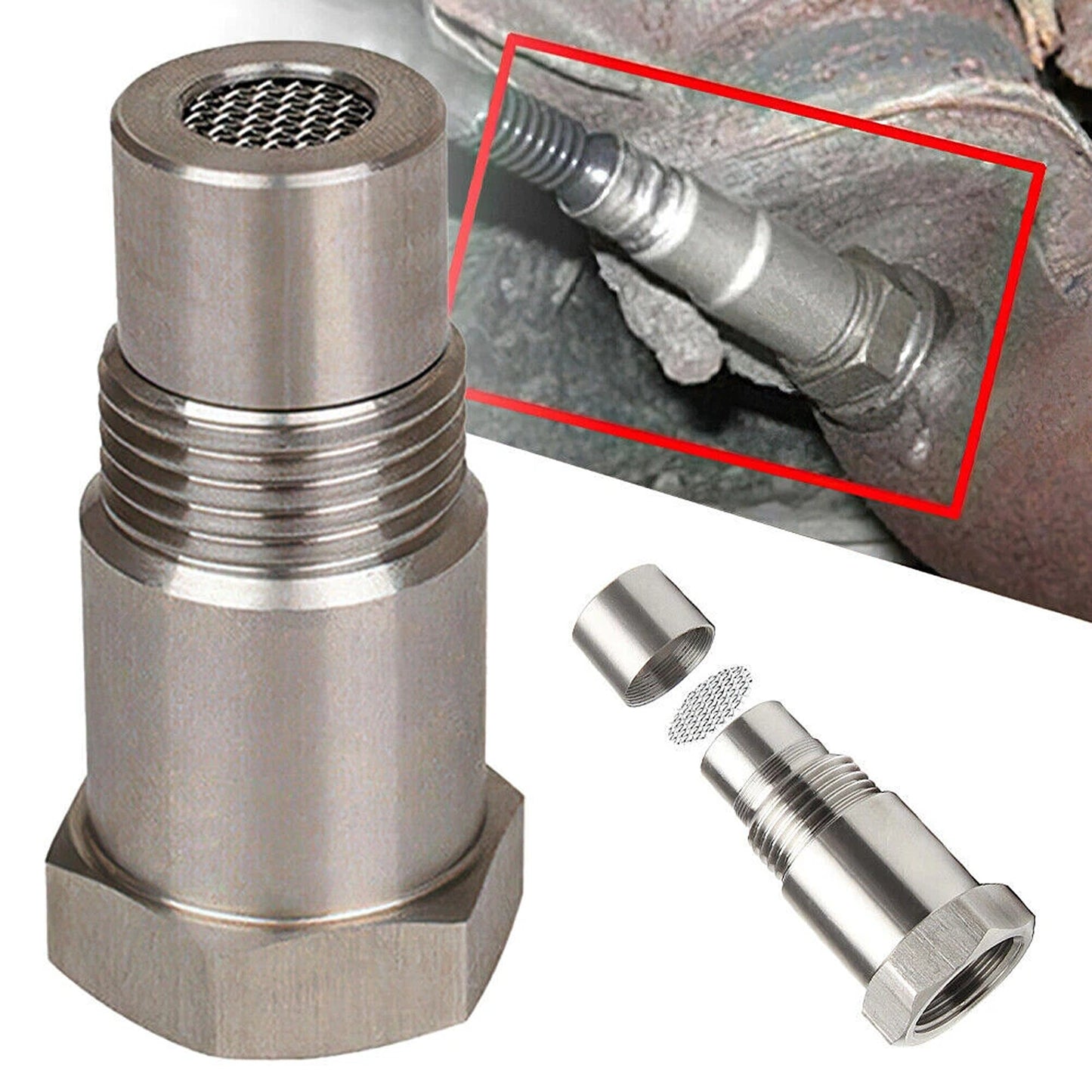 Catalytic Converter O2 Sensor Spacer Adapter Set of 2