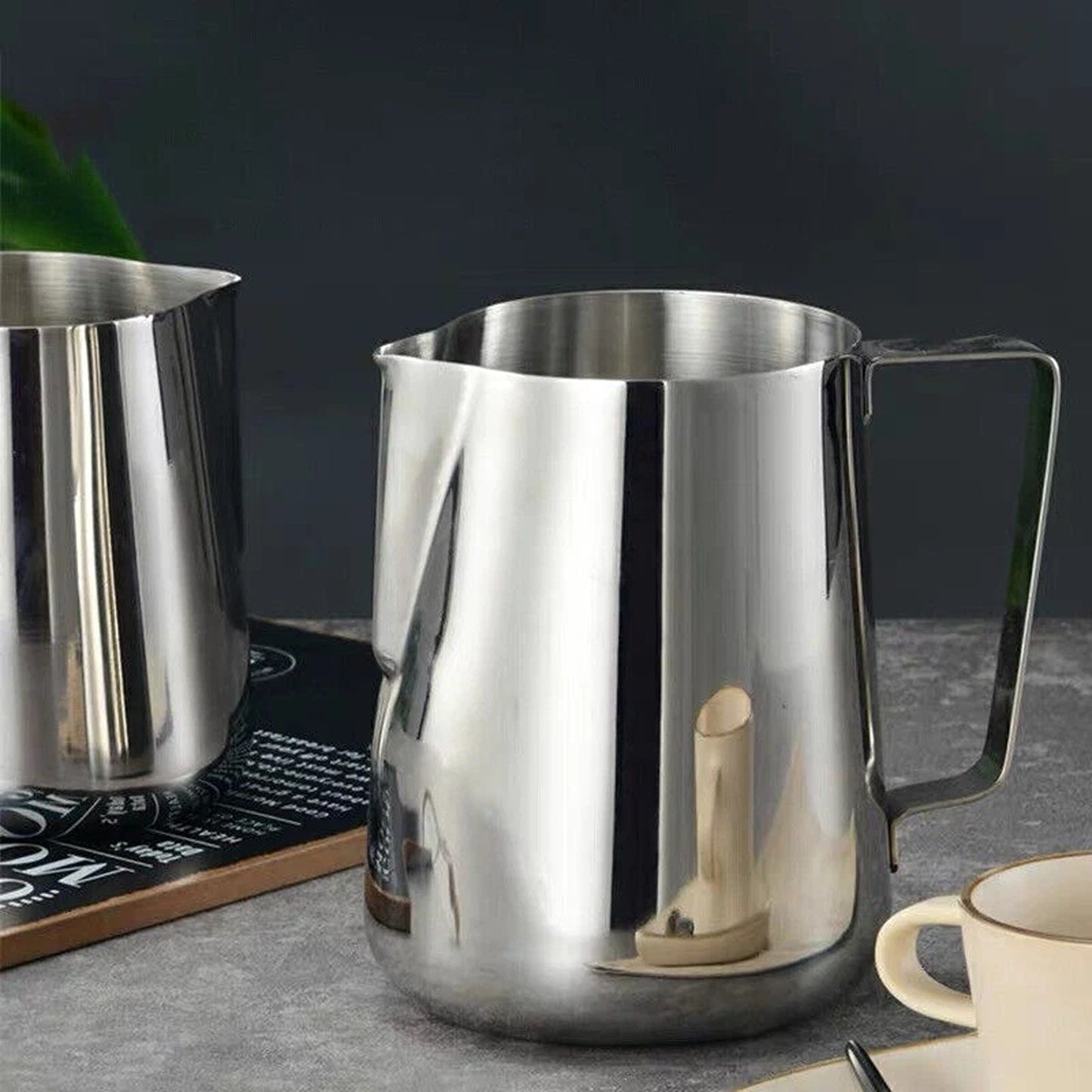 Stainless Steel Milk Frothing Pitcher with Scale for Coffee and Latte