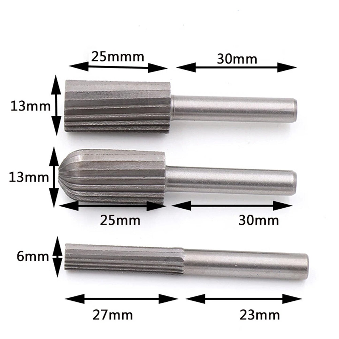 6 Piece Tungsten Carbide Burr Set Rotary Drill Bit Die Grinder