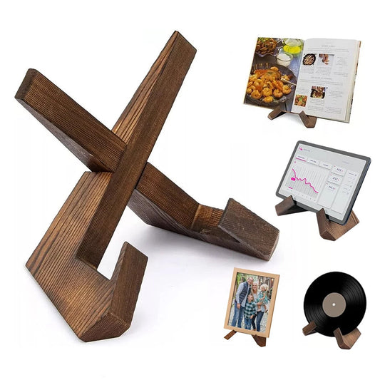Solid Wood Reading Stand Home Decor Organizer