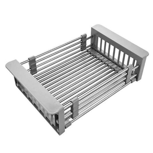 Stainless Steel Sink Dish Drying Rack Drain Basket Organizer