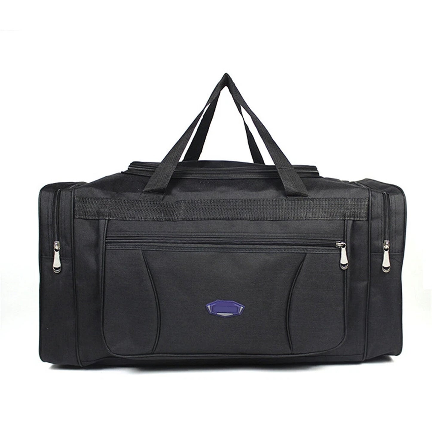 Black Waterproof Oxford Travel Bag Large Capacity Sports Duffle Bag