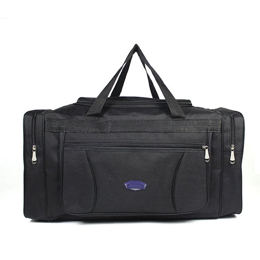 Black Waterproof Oxford Travel Bag Large Capacity Sports Duffle Bag