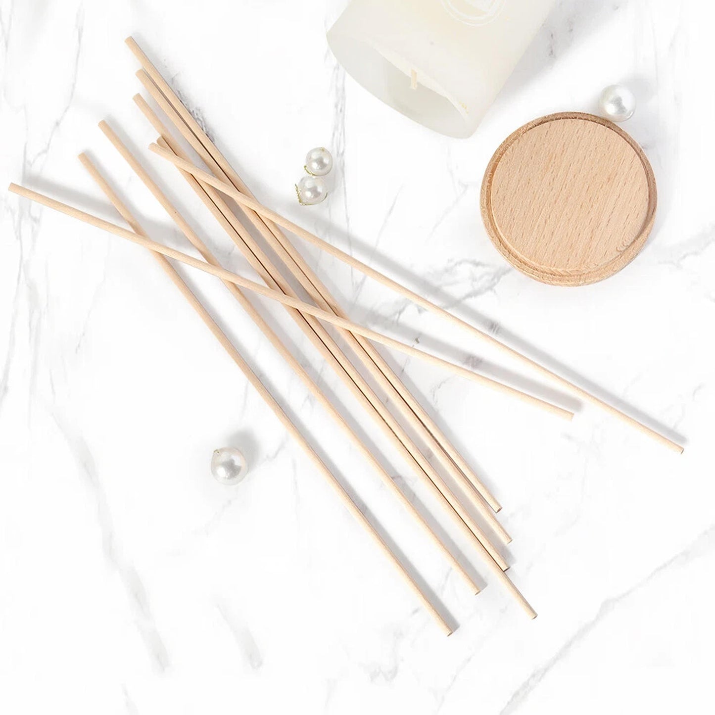 Premium Reed Diffuser Reeds Fiber Sticks Aromatherapy Home Office Bulk Pack - 40x