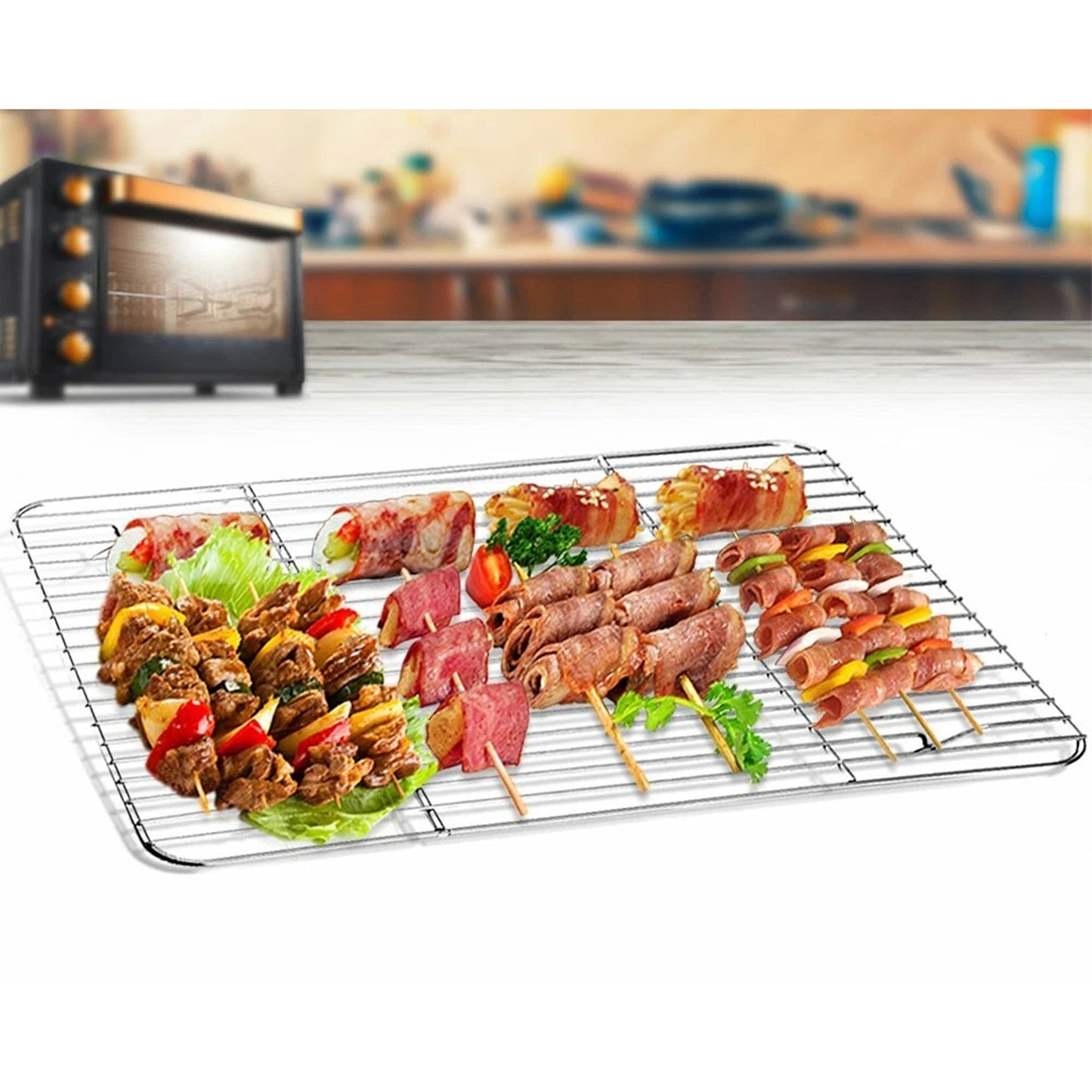 Stainless Steel Baking Tray with Cooling Rack Cookie Sheet Pan Set
