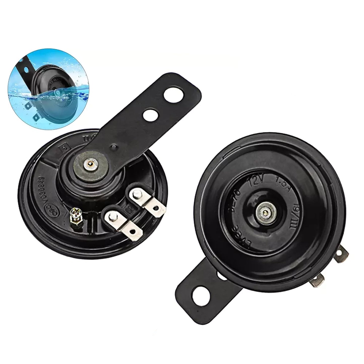 Universal 12V Waterproof Horn Loud 105dB for Motorcycle and Car