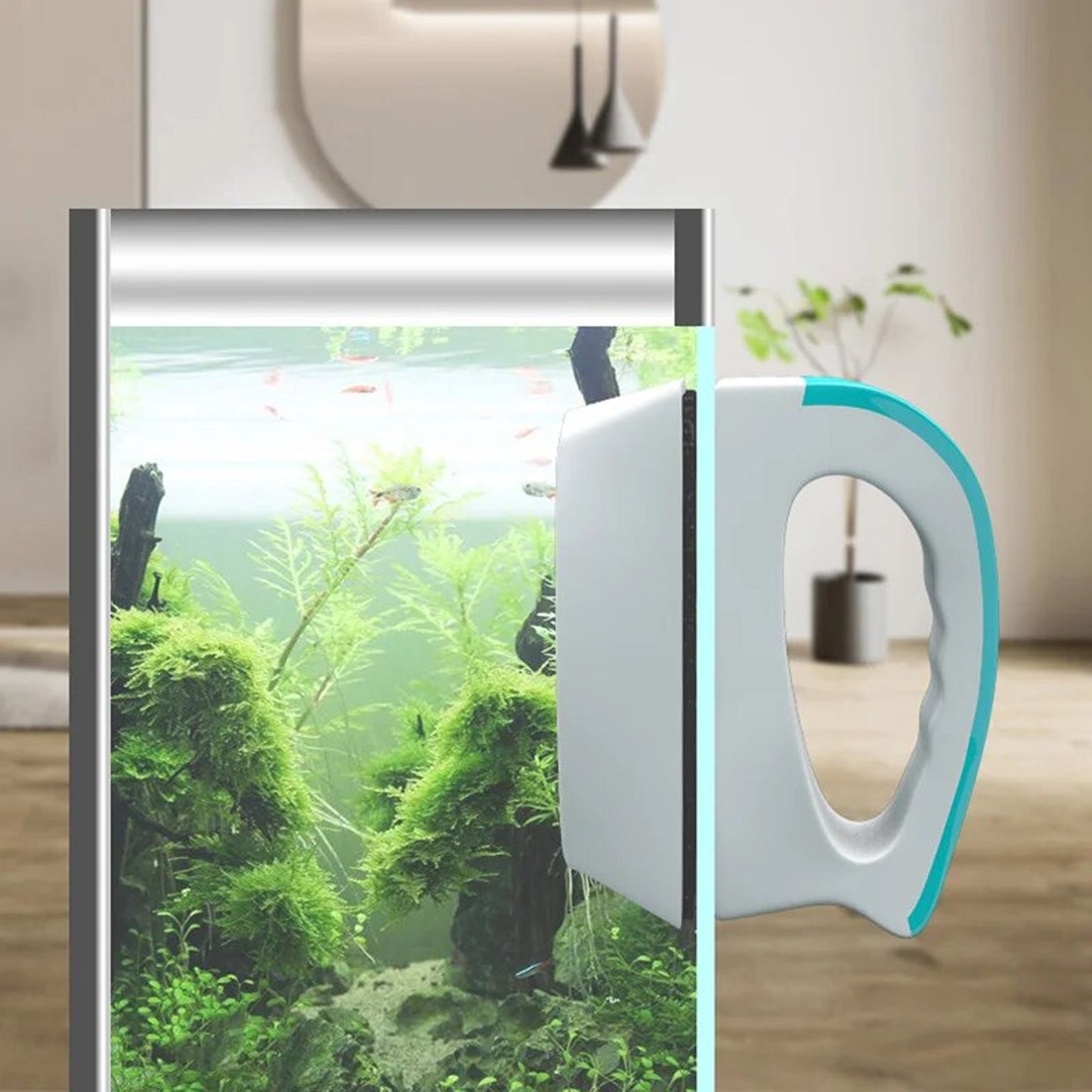 Aquarium Cleaner Handle Fish Tank Scrubber Tool