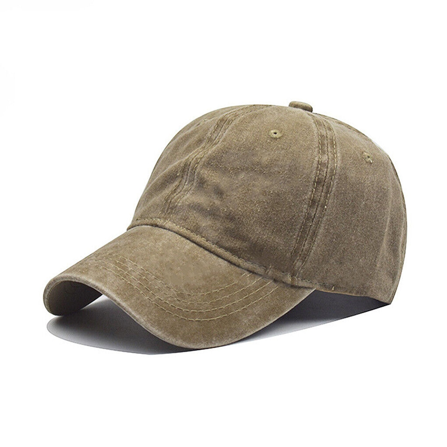 Plain Washed Baseball Cap Casual Cotton Adjustable Solid Sport Hat