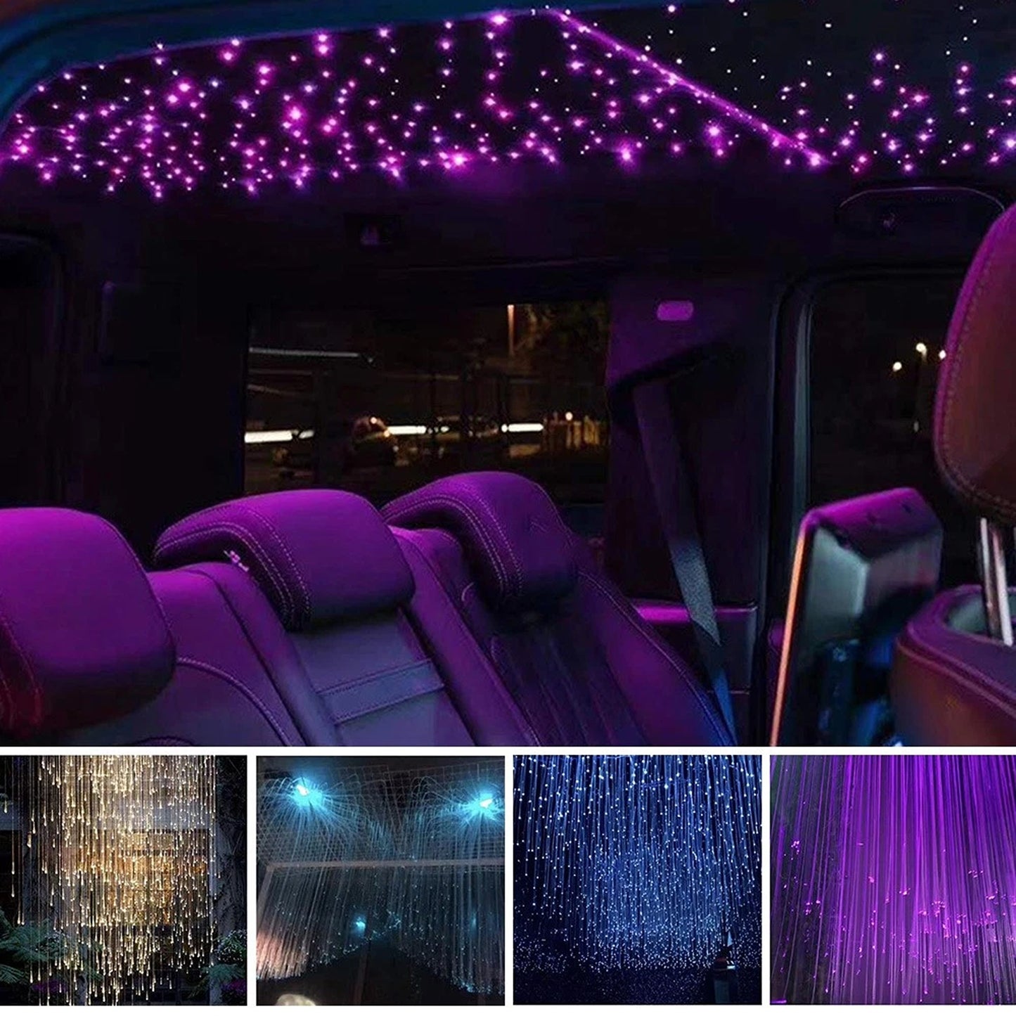 500 Piece LED Starlight Headliner Kit for Car and Home