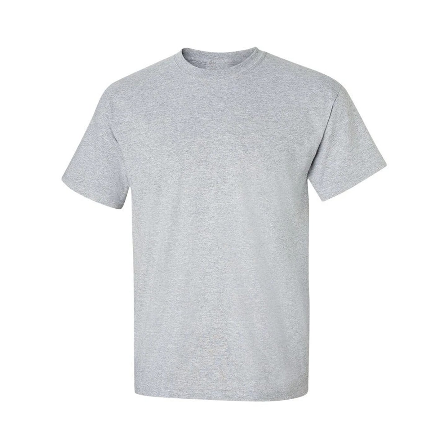 Grey Mens Heavy Cotton Plain Blank T Shirt Basic Tee