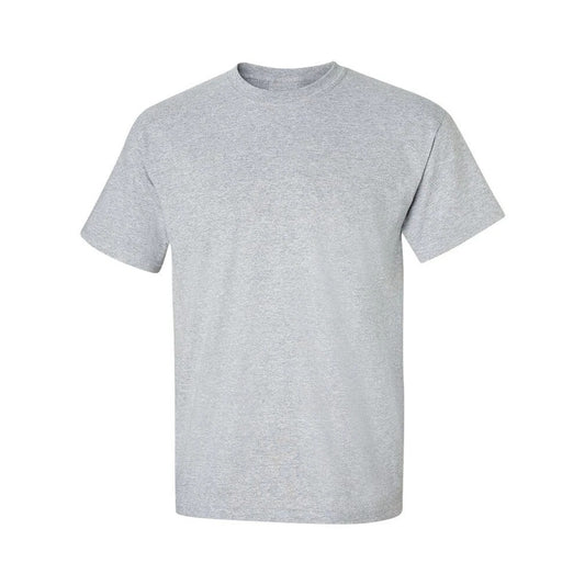 Grey Mens Heavy Cotton Plain Blank T Shirt Basic Tee