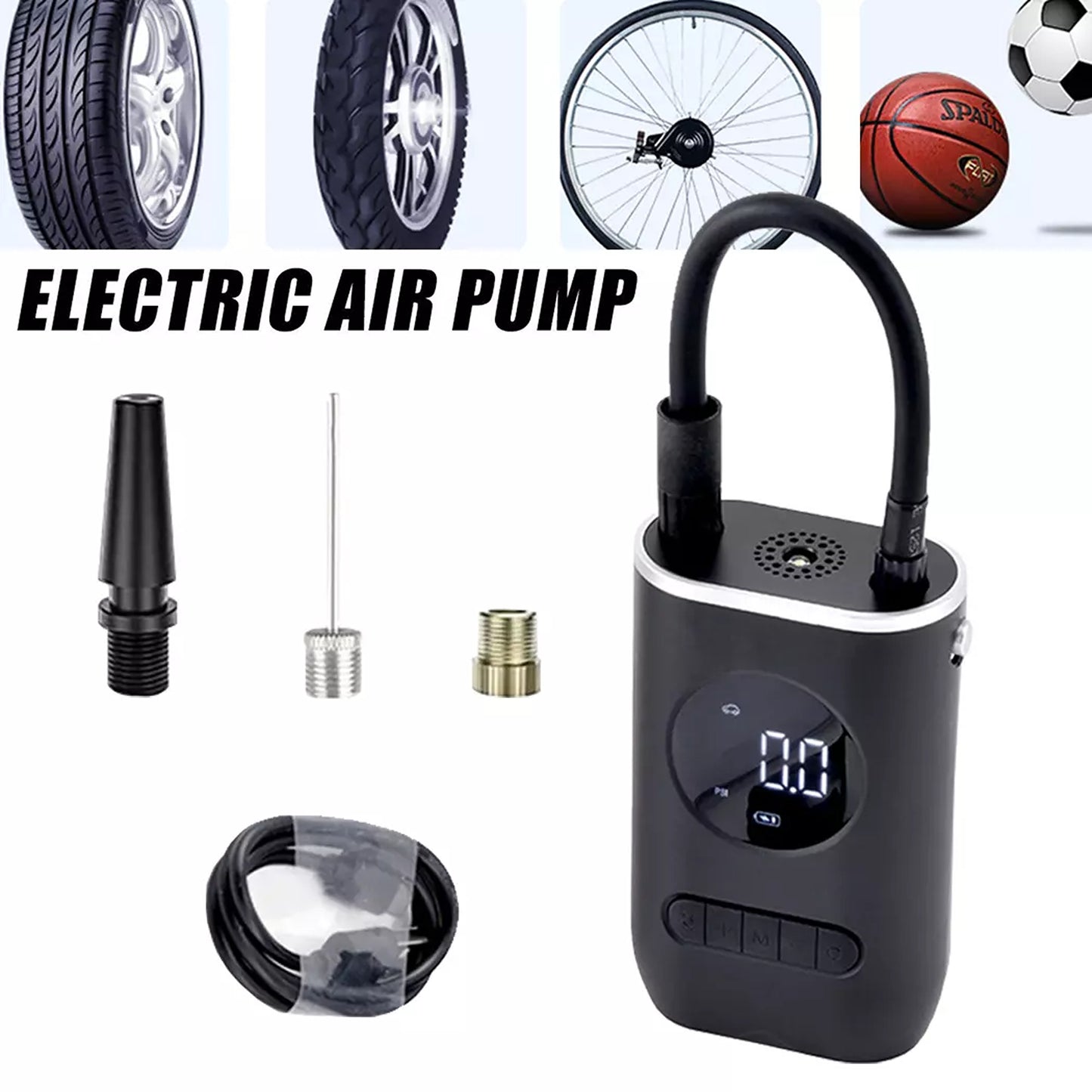 Rechargeable Car Tire Air Inflator Electric Pump Cordless
