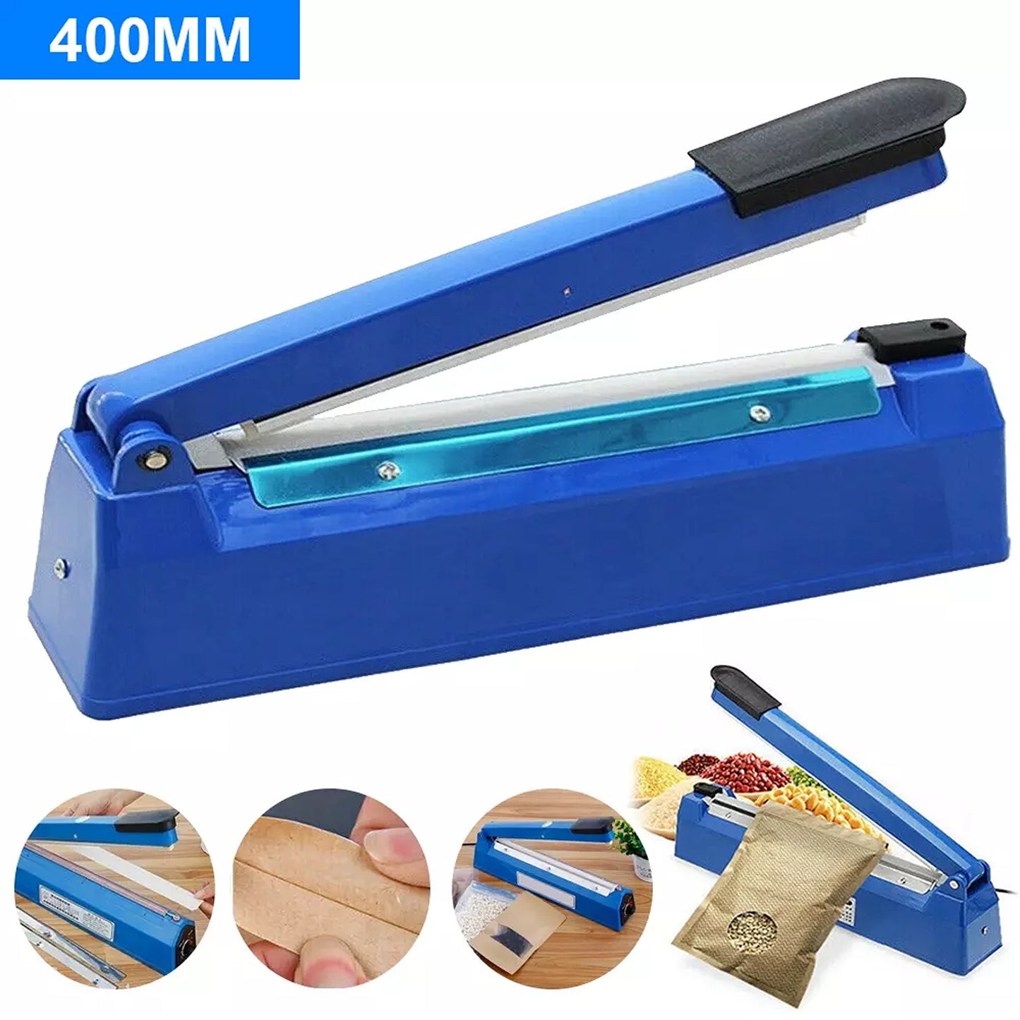 Impulse Heat Sealer Machine for Plastic Poly Bags 200mm 300mm 400mm Sizes
