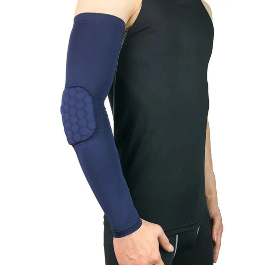 Dark Blue Sports Elbow Compression Sleeve Arm Guard Support