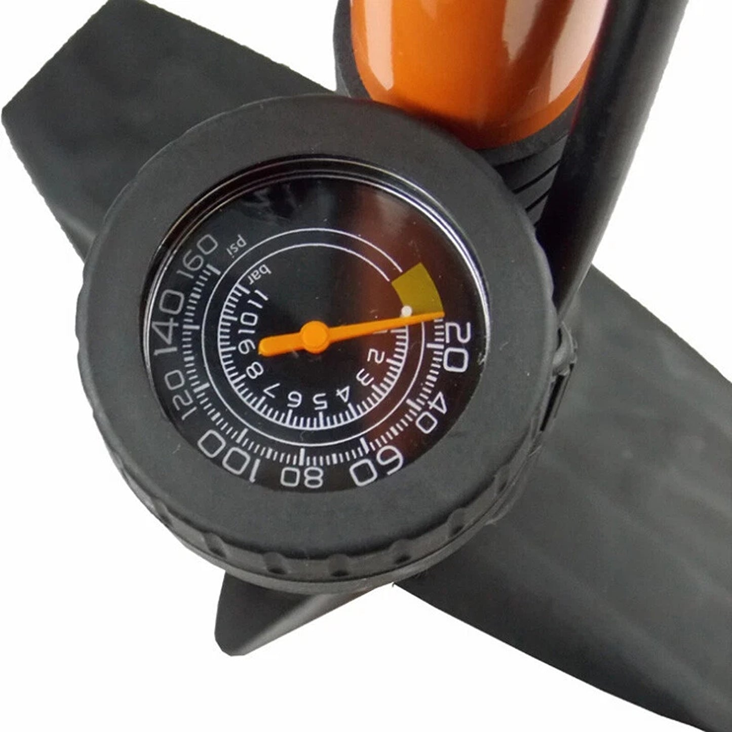 160 PSI High Pressure Bicycle Air Pump Alloy Floor Dual Valve Gauge