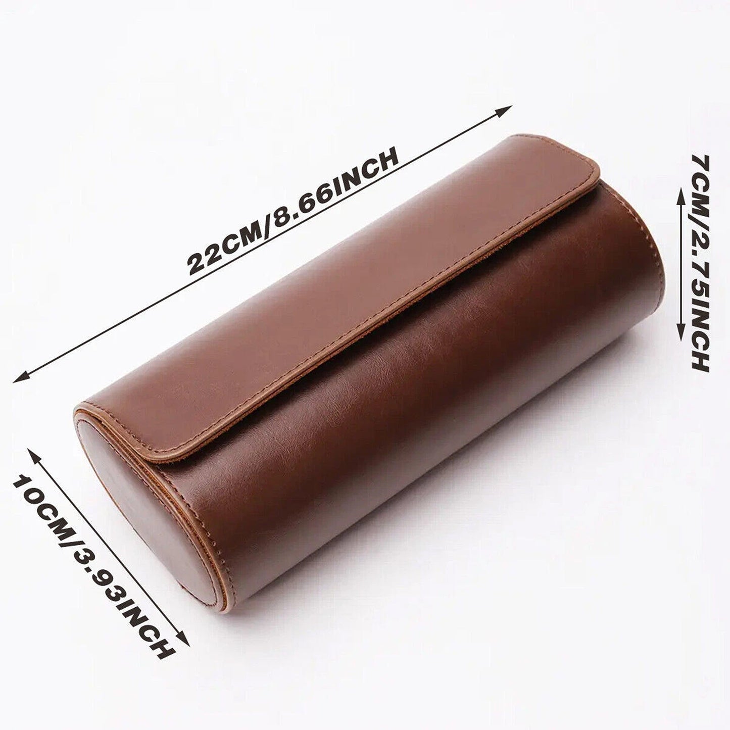 Leather Wristwatch Travel Organizer for 3 Watches