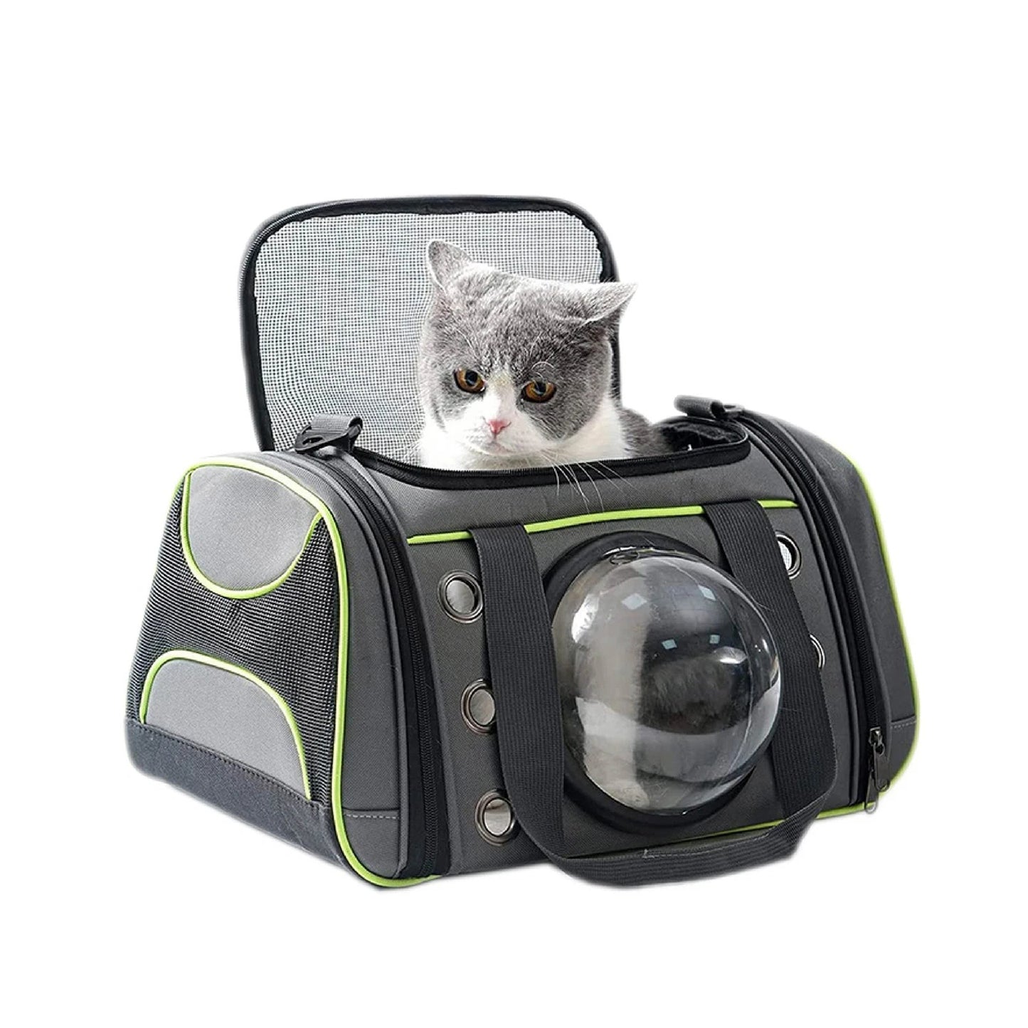 Cat and Dog Carrier Travel Bag with Breathable Mesh and Shoulder Strap