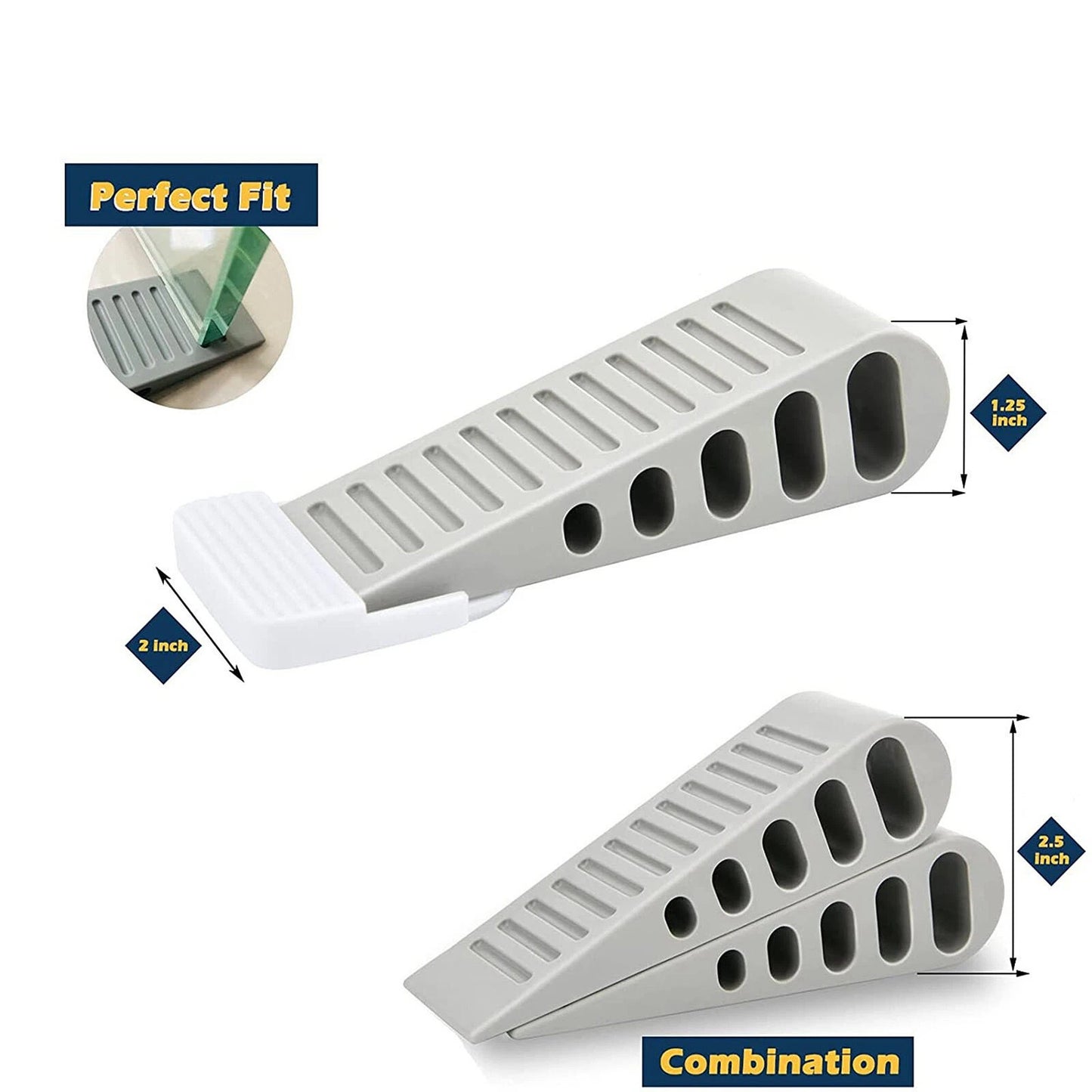 3pcs Door Wedge Stoppers for Safety and Security
