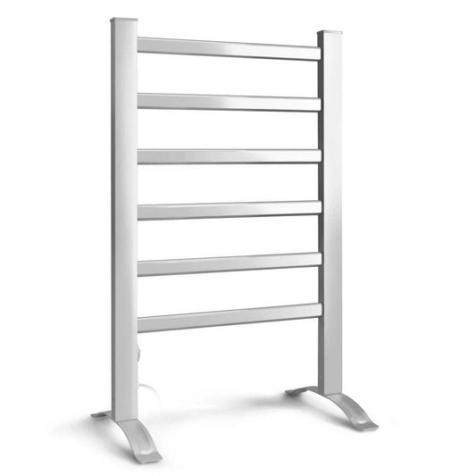 Electric Heated Towel Rail Freestanding Aluminium Rack