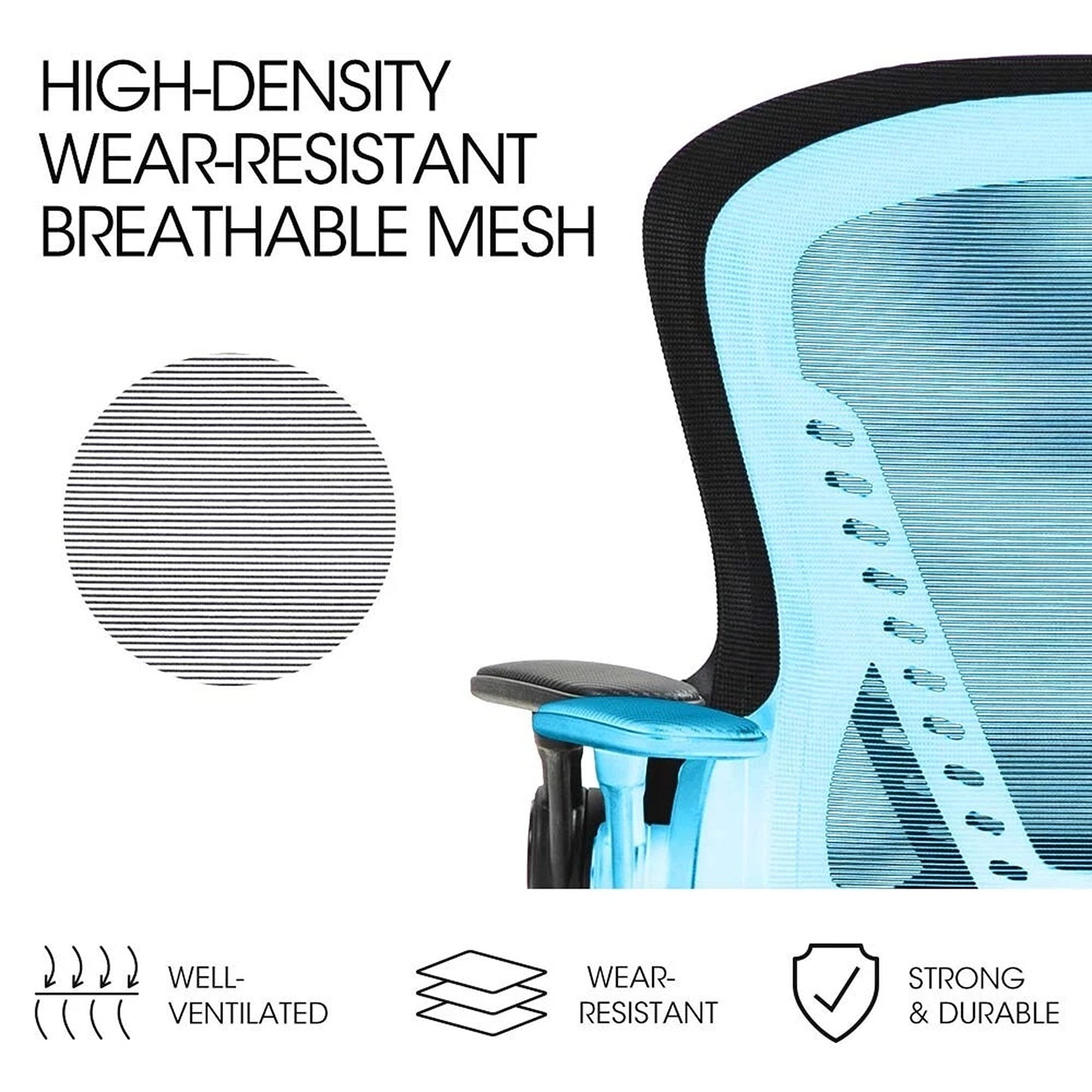 Ergonomic Office Desk Chair Mesh Comfortable Computer Study Chair Black