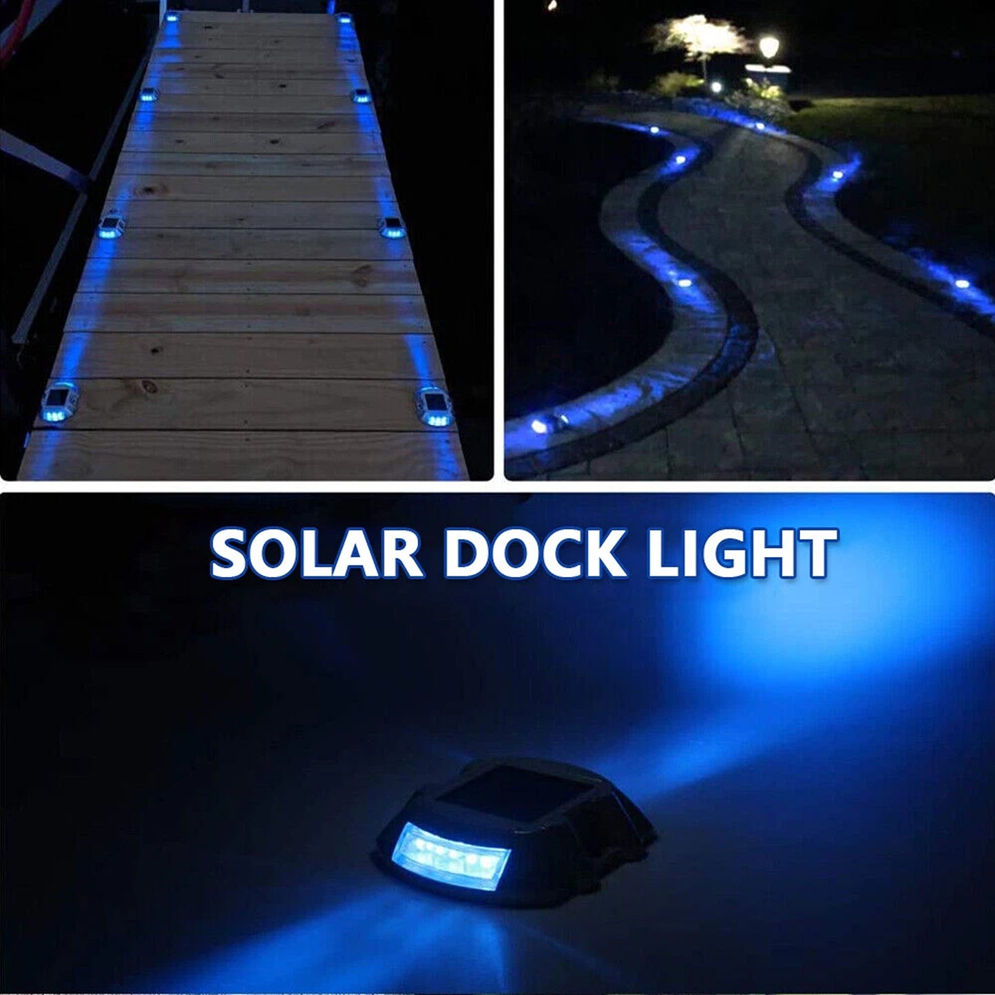 Solar Driveway Lights LED Deck Pathway Safety Light