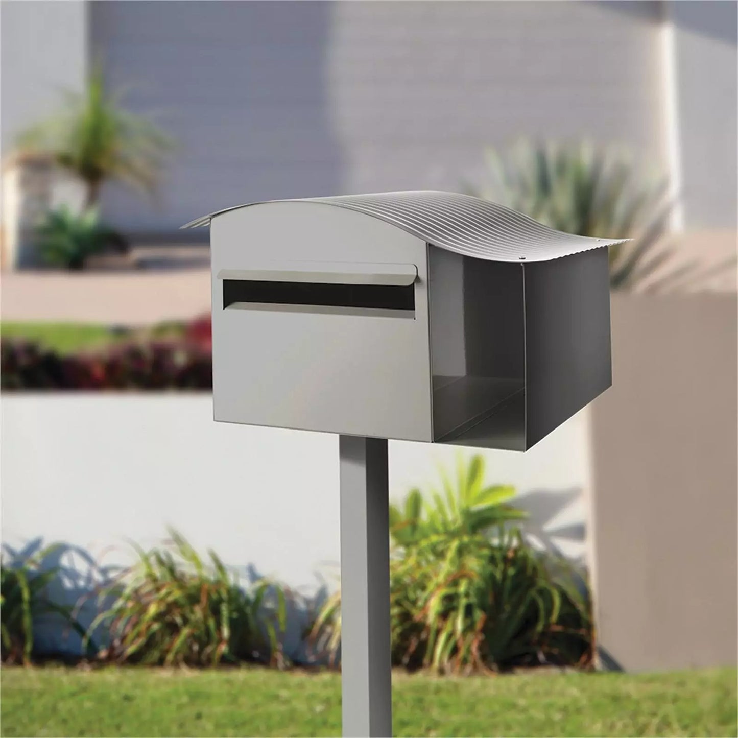 Lockable Letterbox with Newspaper Holder Suits A4 Wall Mounted