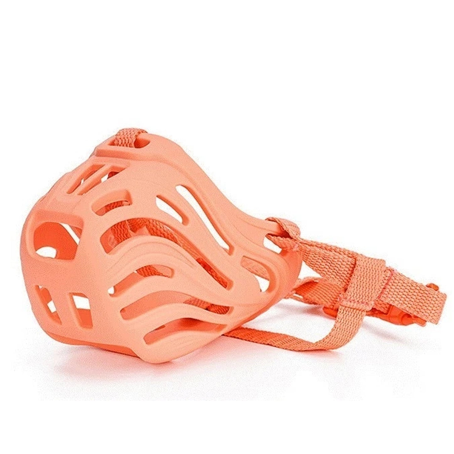 Orange Pet Dog Mouth Cover with Secure Adjustable Straps
