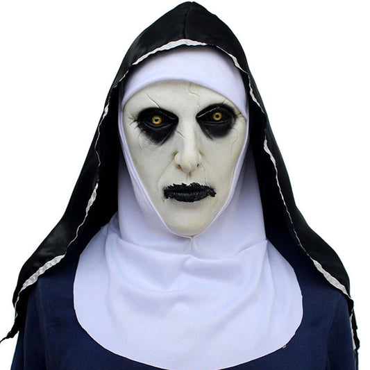 The Nun Valak Full Head Latex Mask for Halloween and Cosplay