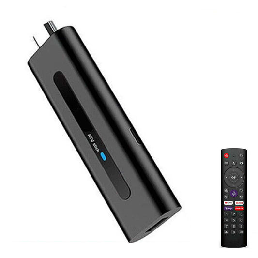 TV Stick 8K HD Android 14 Media Player with Dual WiFi Bluetooth Voice Remote