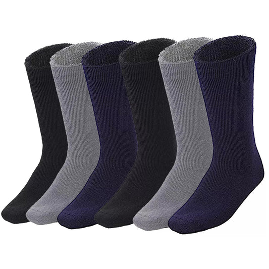 6 Pairs Bamboo Mens Heavy Duty Thick Work Socks Cushion - Assorted Colour