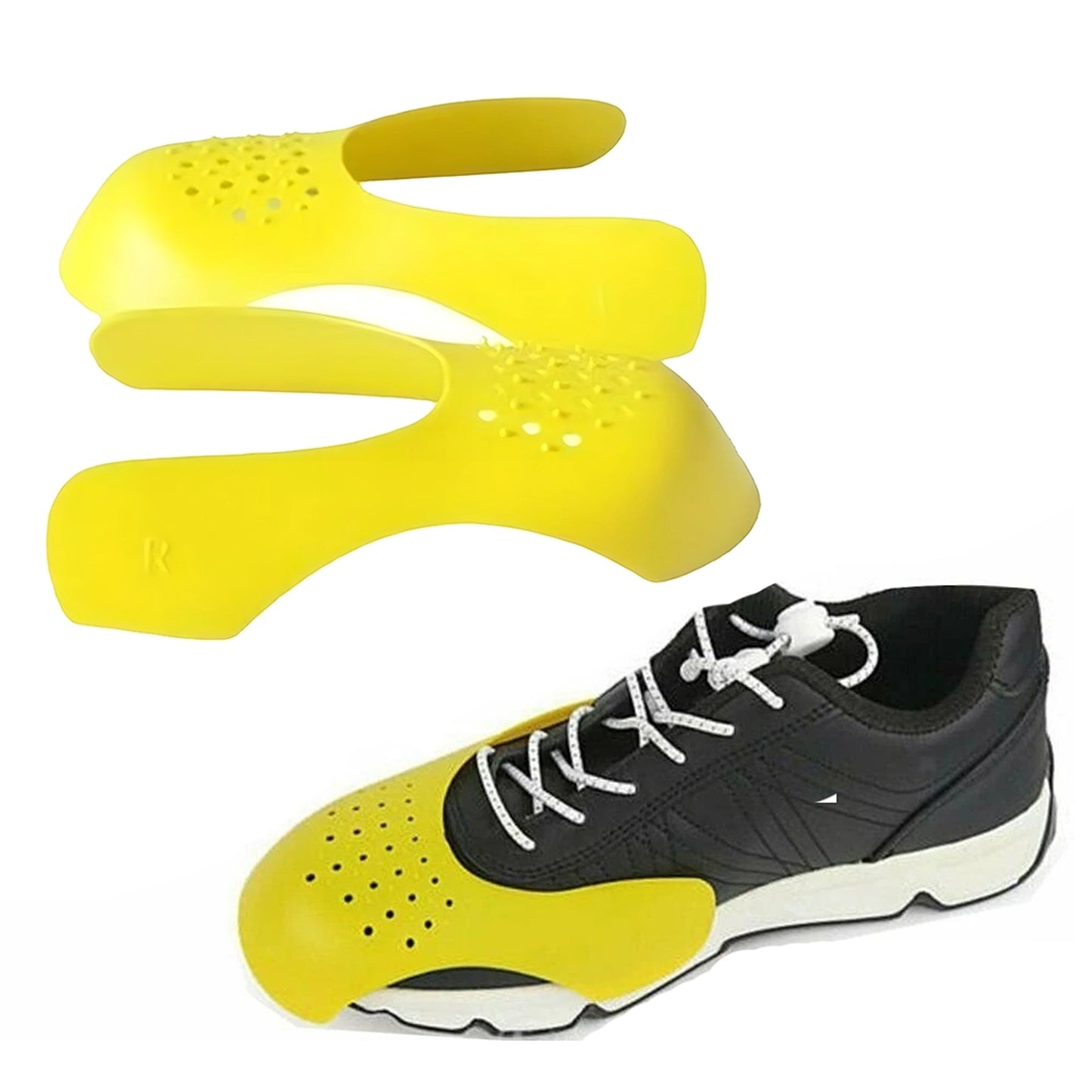 Sneaker Crease Protectors 2 Pair Shoe Shields Decreaser Guards - Yellow