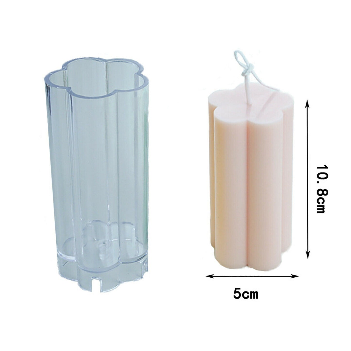 Flower Shape Aromatherapy Candle Mold - Transparent