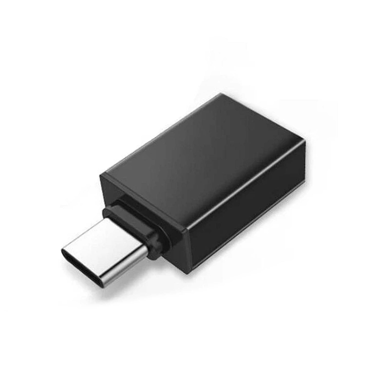 Black USB C Male To USB 3.0 A Female OTG Adapter Fast Data Converter