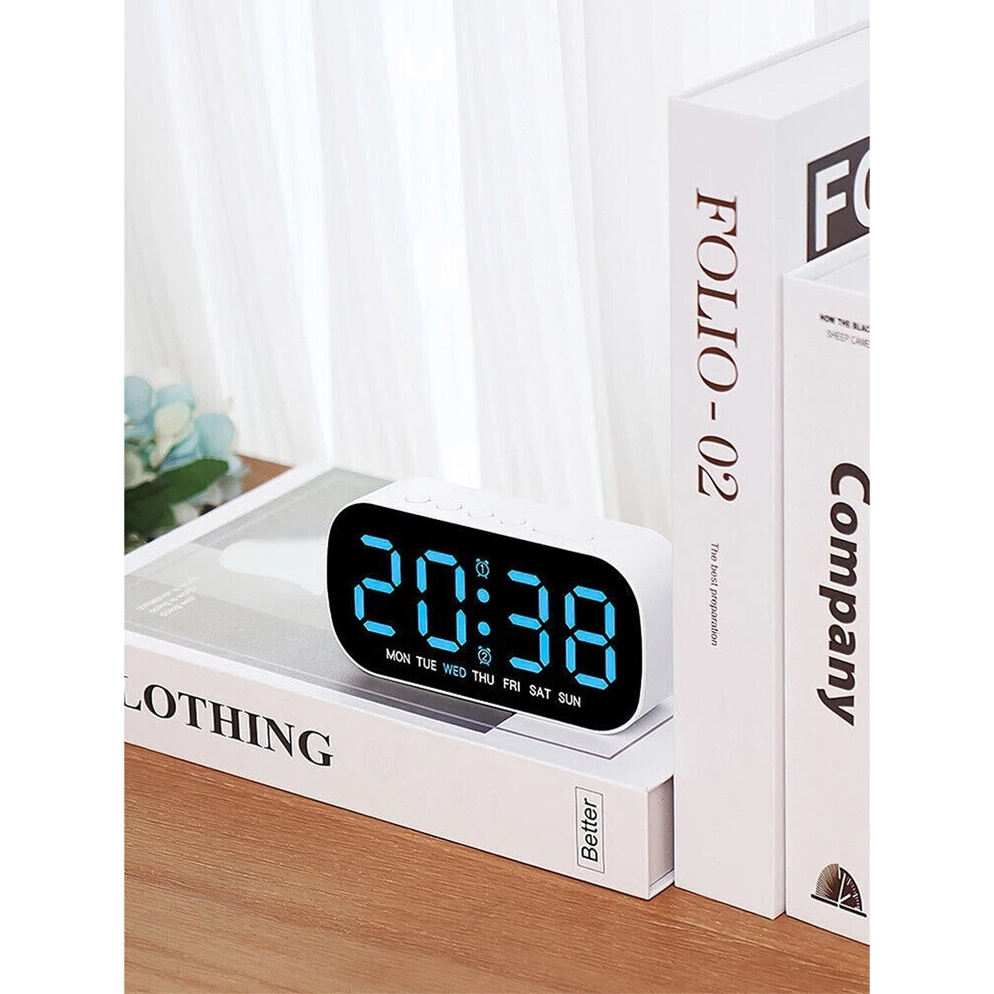 Digital LED Alarm Clock with Dual Alarm and Snooze Function
