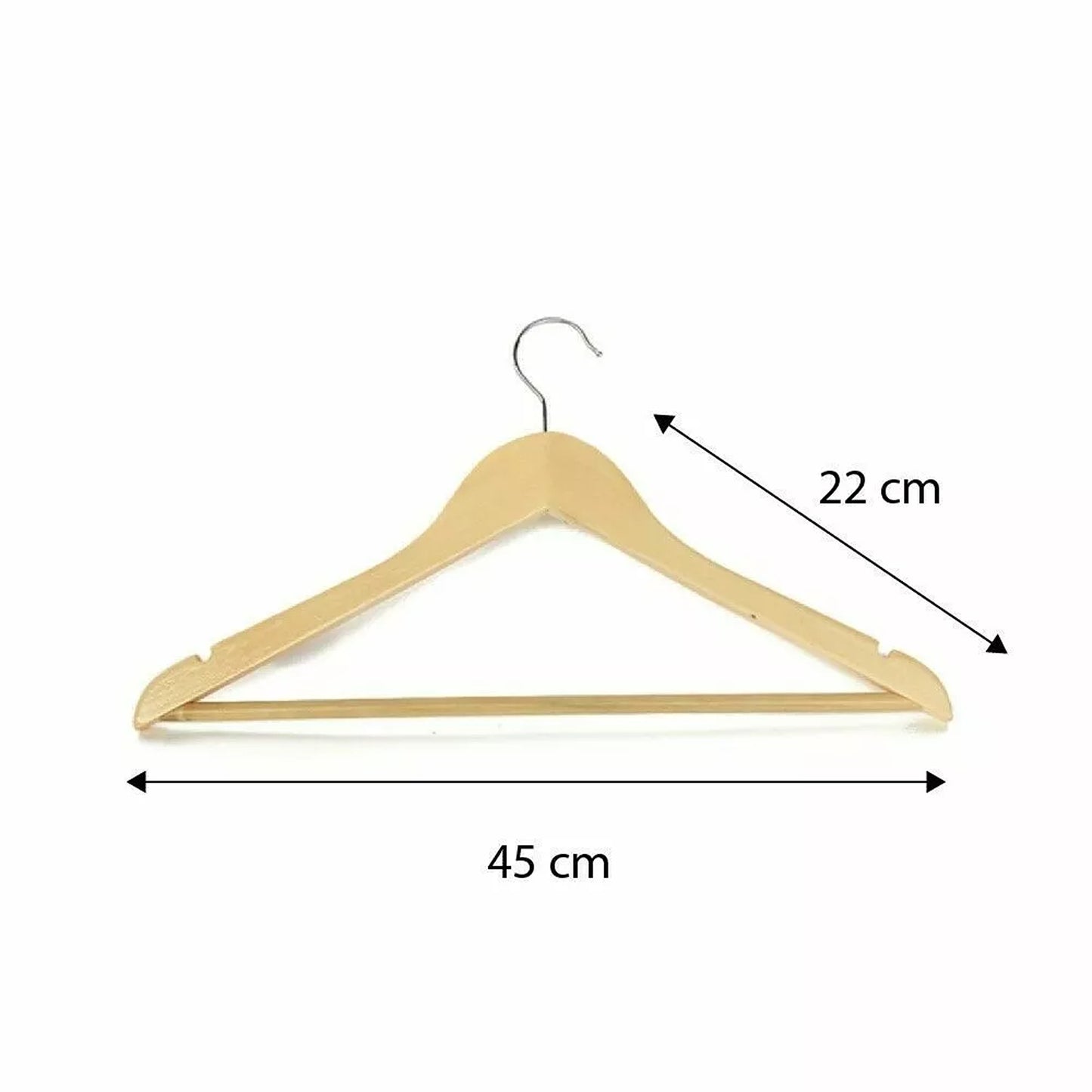 Wooden Clothes Hangers Coat Pant Suit Rack Wardrobe 20pcs