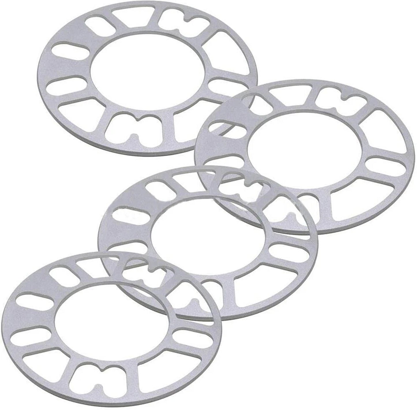 Aluminum Wheel Spacers 5mm for 4 and 5 Stud Vehicles 4pcs Set