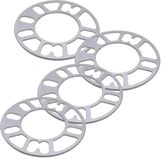 Aluminum Wheel Spacers 5mm for 4 and 5 Stud Vehicles 4pcs Set