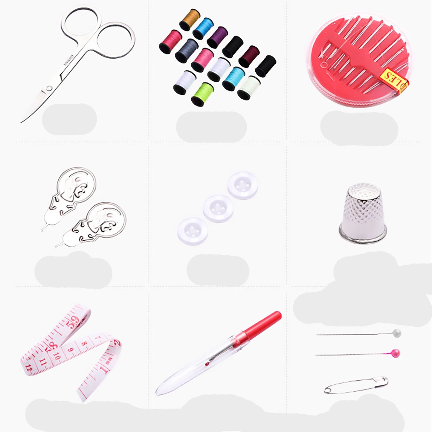 Portable Sewing Kit for Home and Travel with Thread Needles and Case