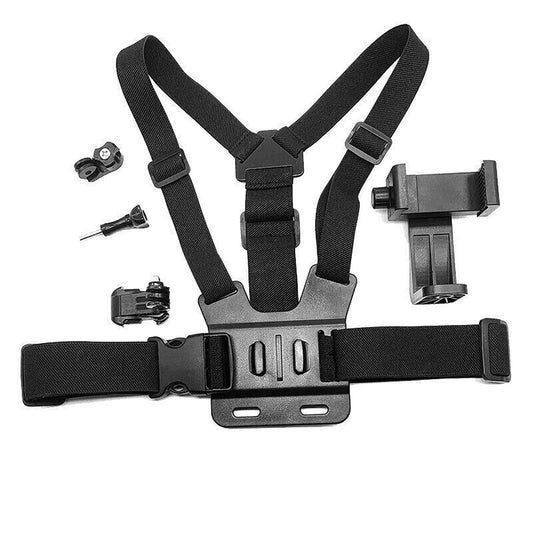 Adjustable Chest Harness Clip Holder for Smartphones and GoPro