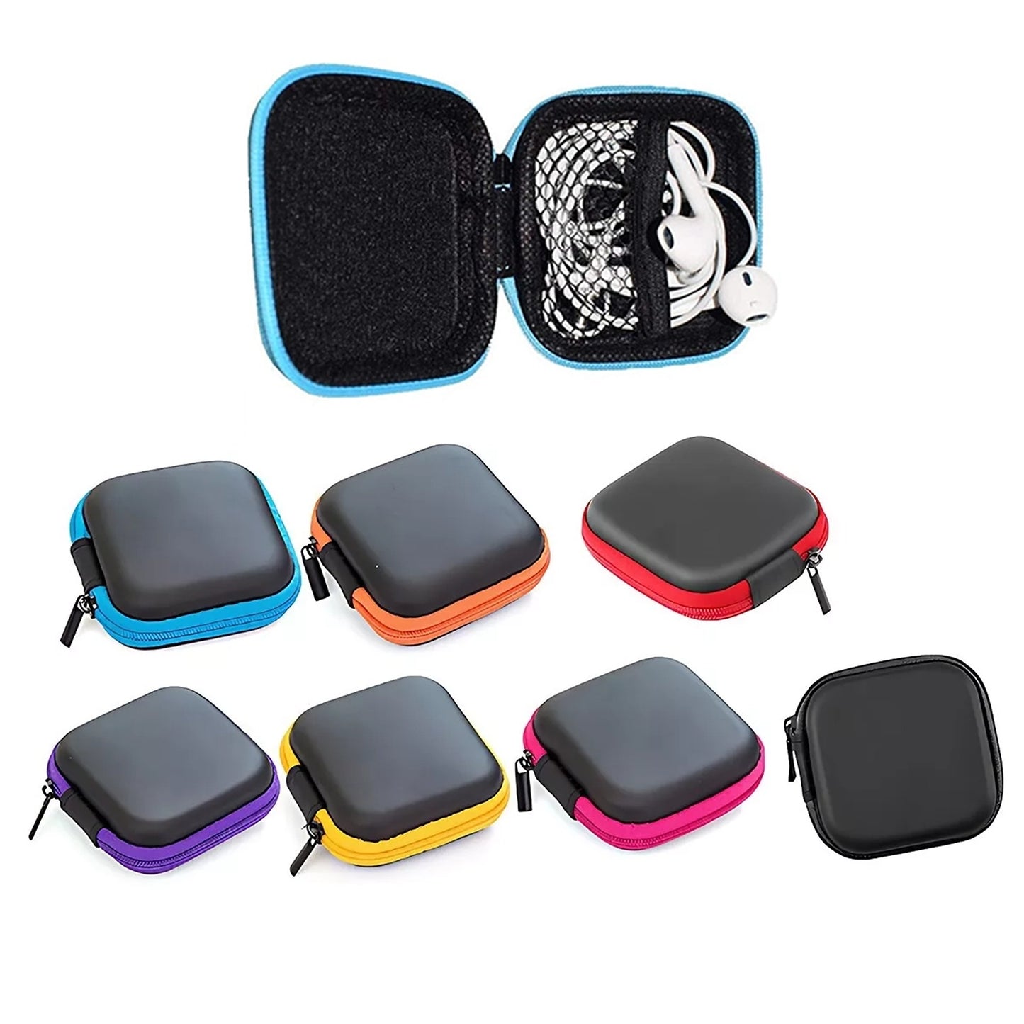 Portable Hard Case Pouch Storage Bag for Earphones Headphones Earbuds Cable