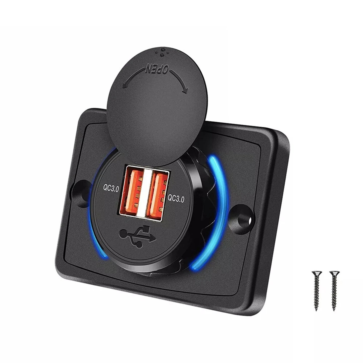 Dual USB Car Charger Socket Power Outlet 12V 24V 3.1A