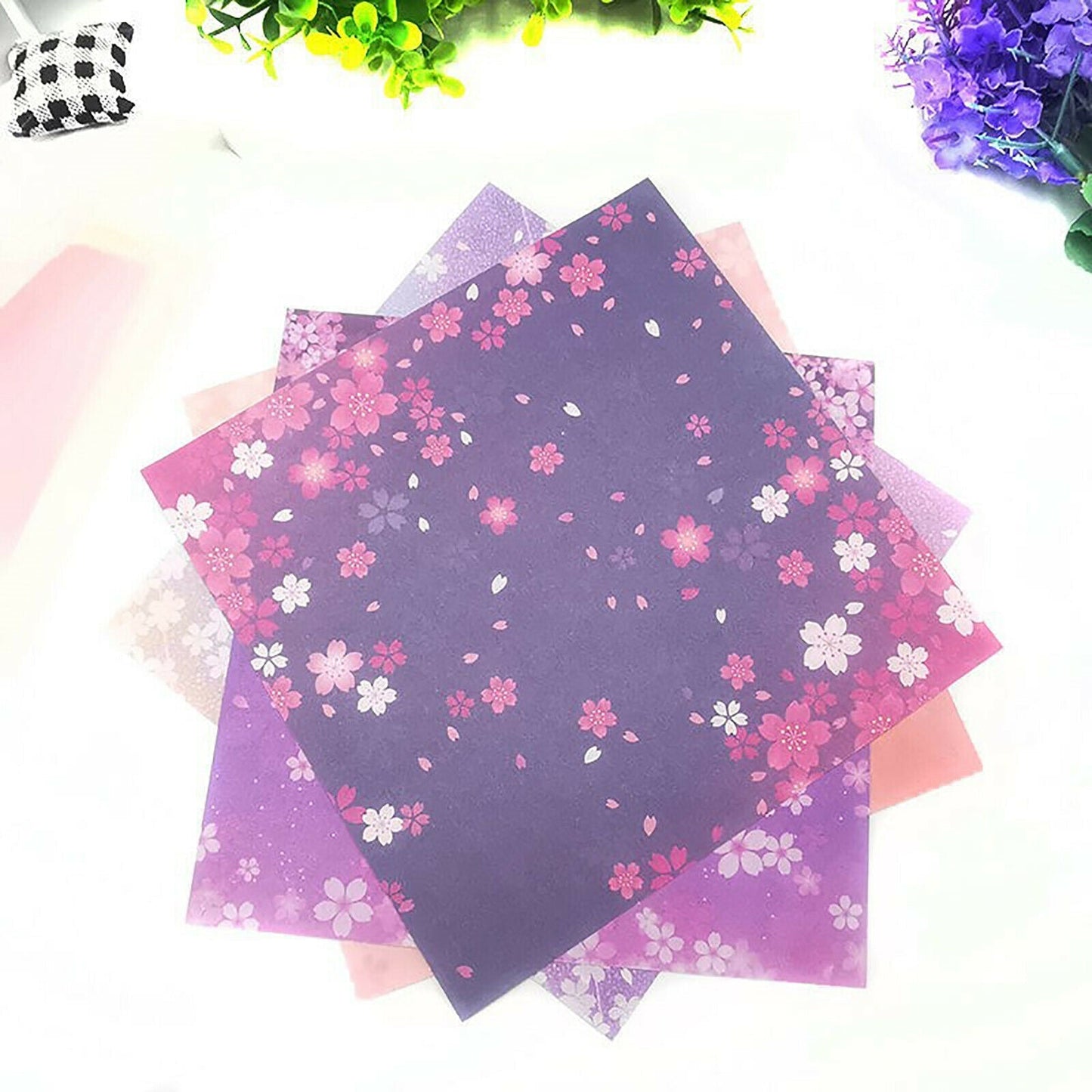 4 Style Japanese Sakura Origami Square Craft Paper