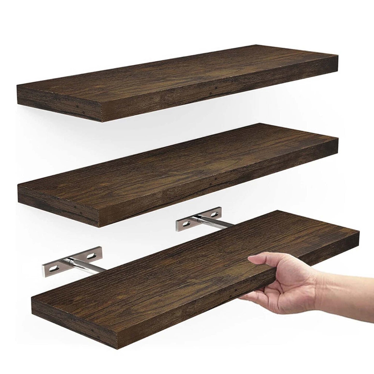 3 Piece Wall Mounted Storage Shelf Set