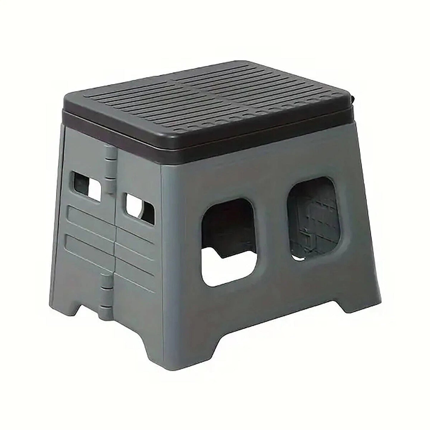 Grey Portable Folding Toilet Stool Seat for Camping and Hiking
