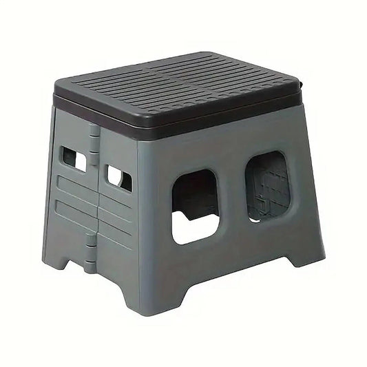 Grey Portable Folding Toilet Stool Seat for Camping and Hiking